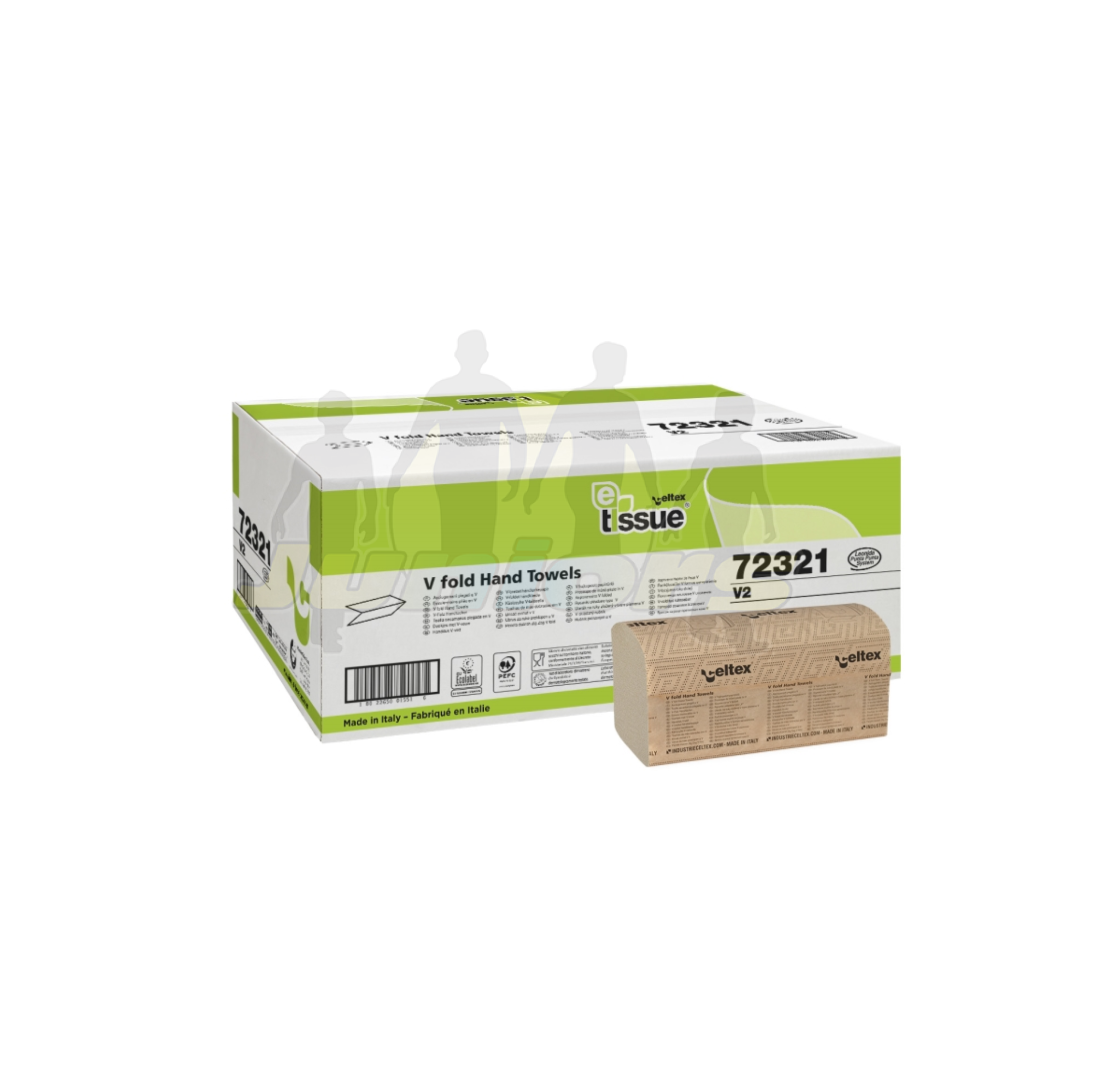 ASCIUGAMANO PIEGATO 2V E-TISSUE CF 200PZ CT 15