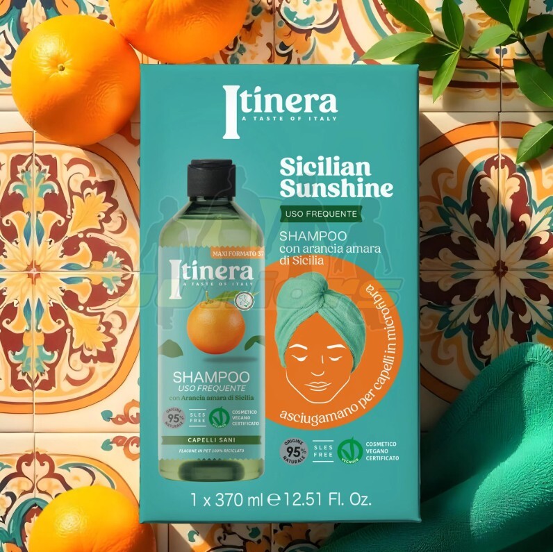 KIT SHAMPOO + ASCIUGAMANI ITINERA BC_EIGITSS_I - immagine 2